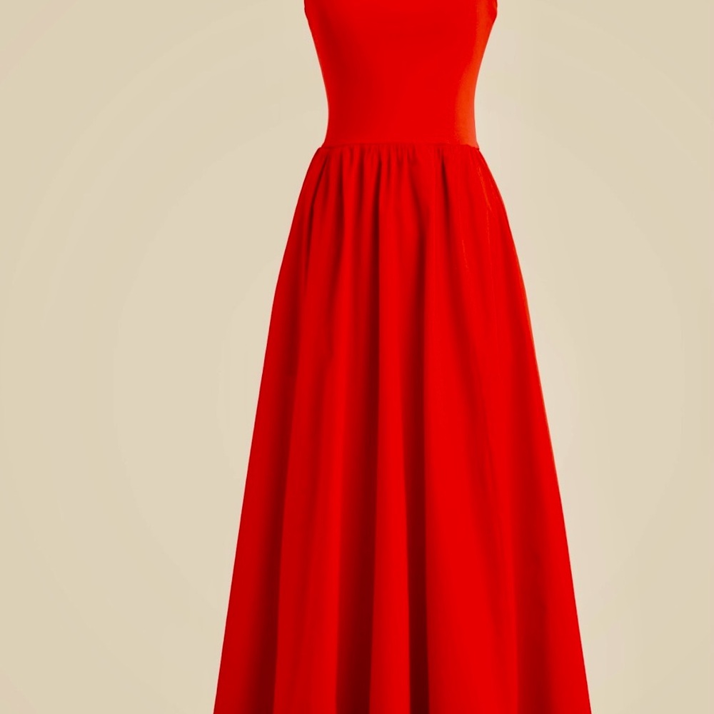 J. Crew Red Midi Dress